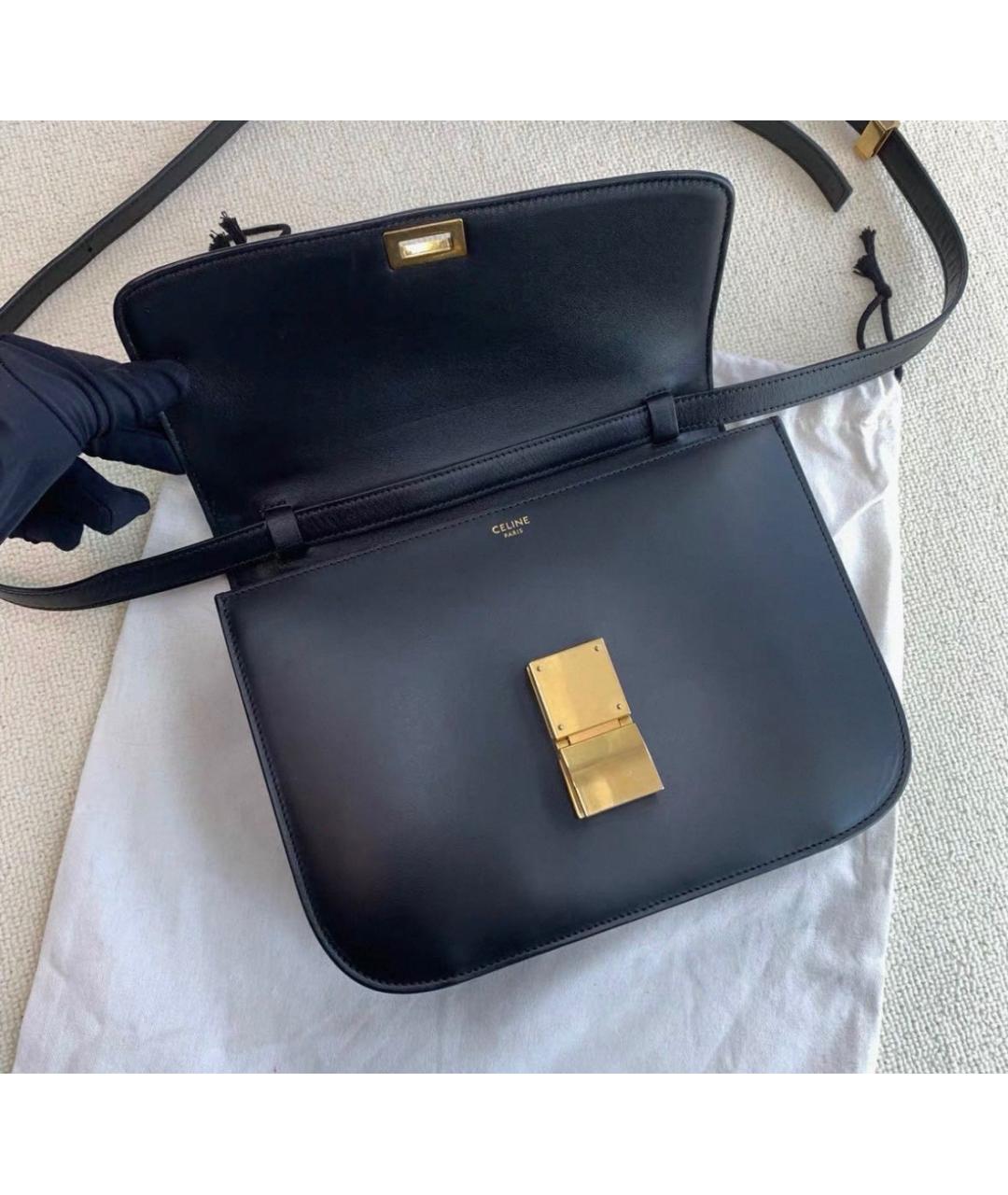 CELINE Черная кожаная сумка через плечо, фото 4
