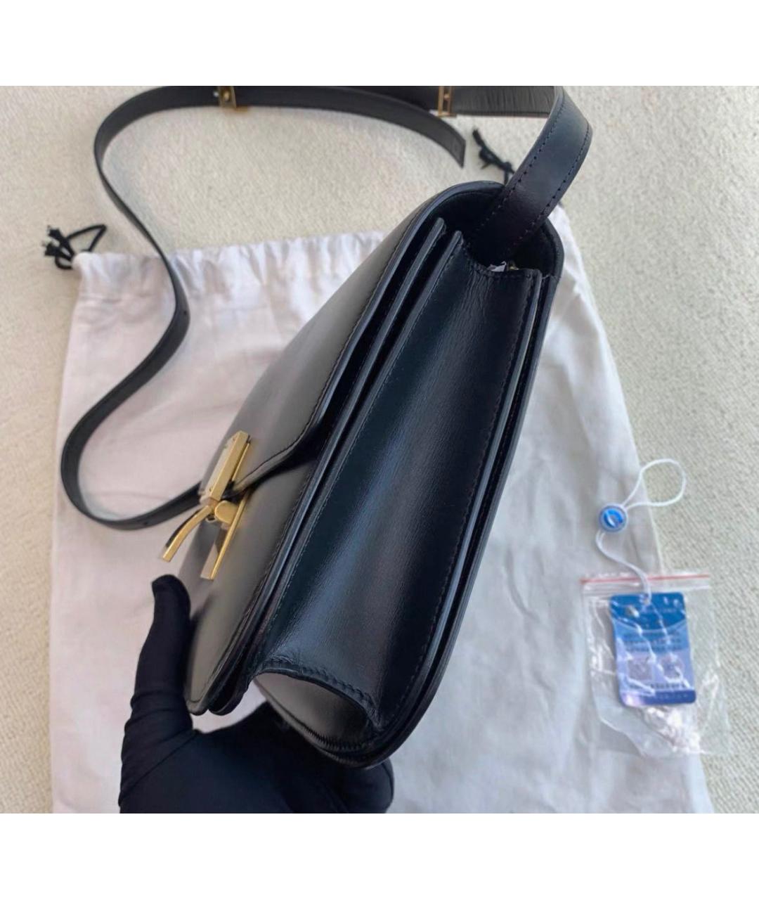 CELINE Черная кожаная сумка через плечо, фото 7
