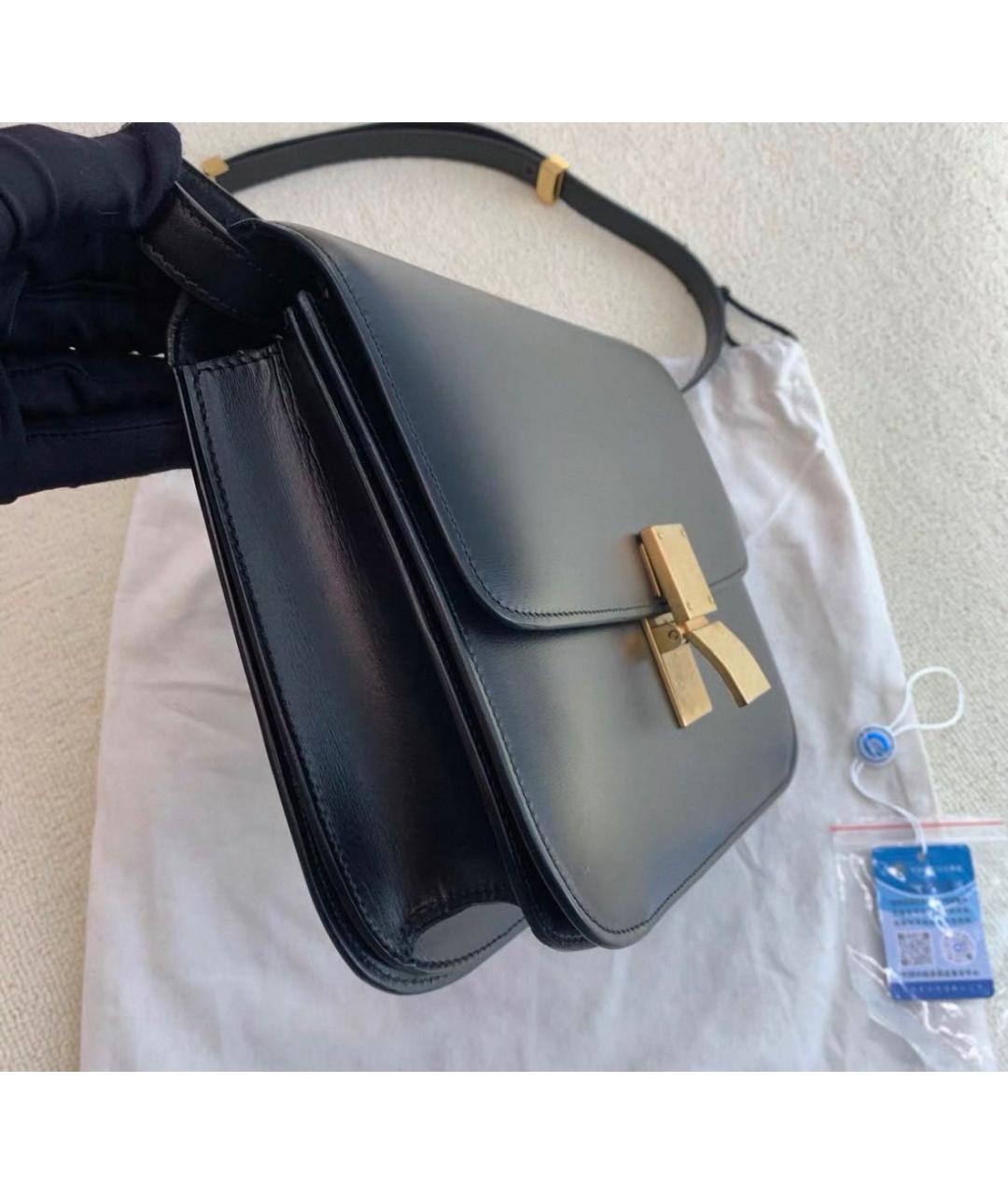 CELINE Черная кожаная сумка через плечо, фото 6