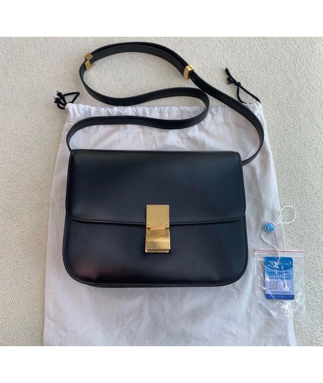 CELINE Черная кожаная сумка через плечо, фото 2