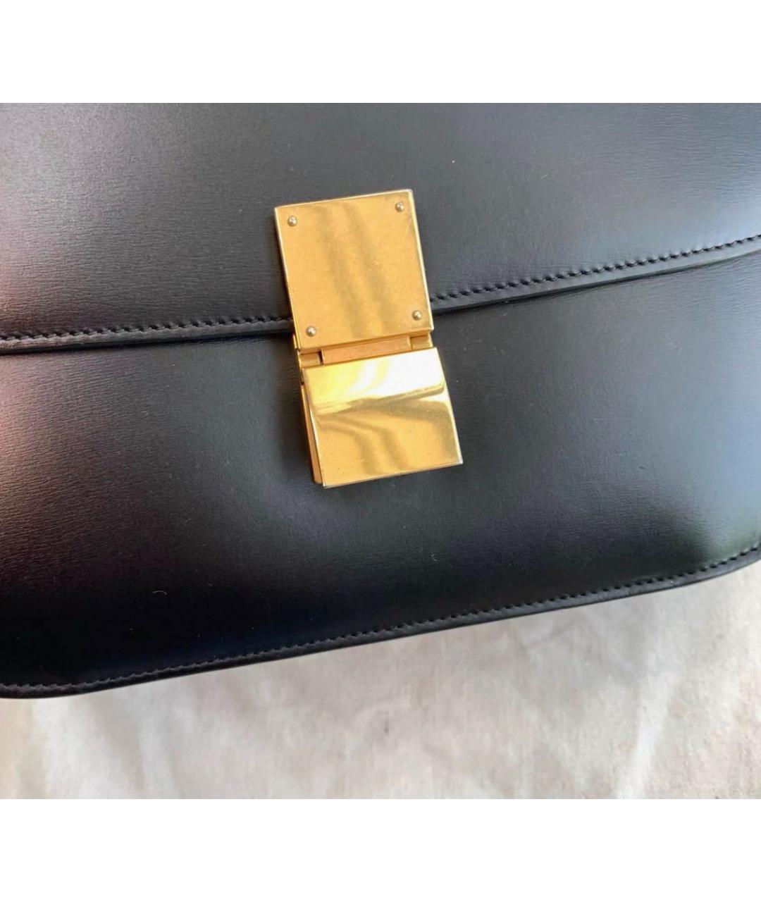 CELINE Черная кожаная сумка через плечо, фото 5