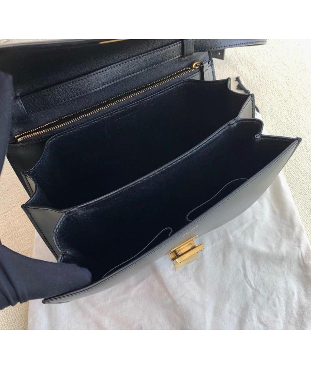 CELINE Черная кожаная сумка через плечо, фото 8