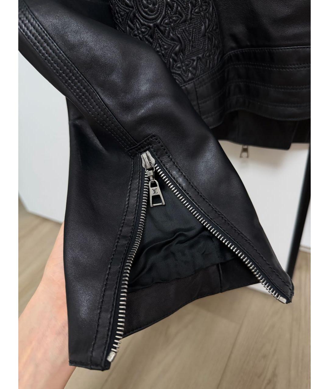 LOUIS VUITTON Черная кожаная куртка, фото 6