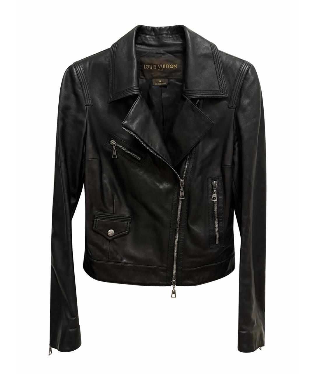 LOUIS VUITTON Черная кожаная куртка, фото 1