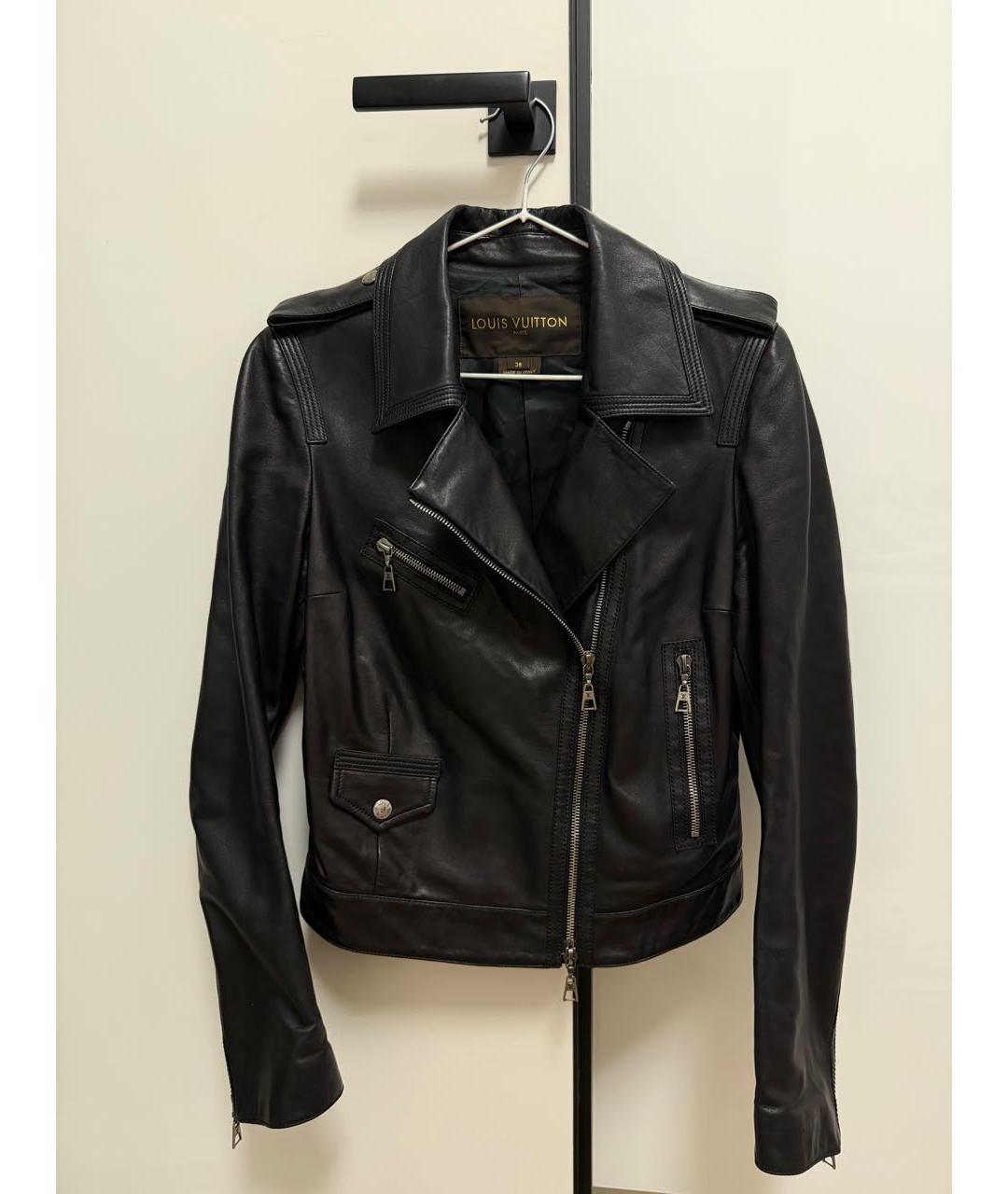 LOUIS VUITTON Черная кожаная куртка, фото 9