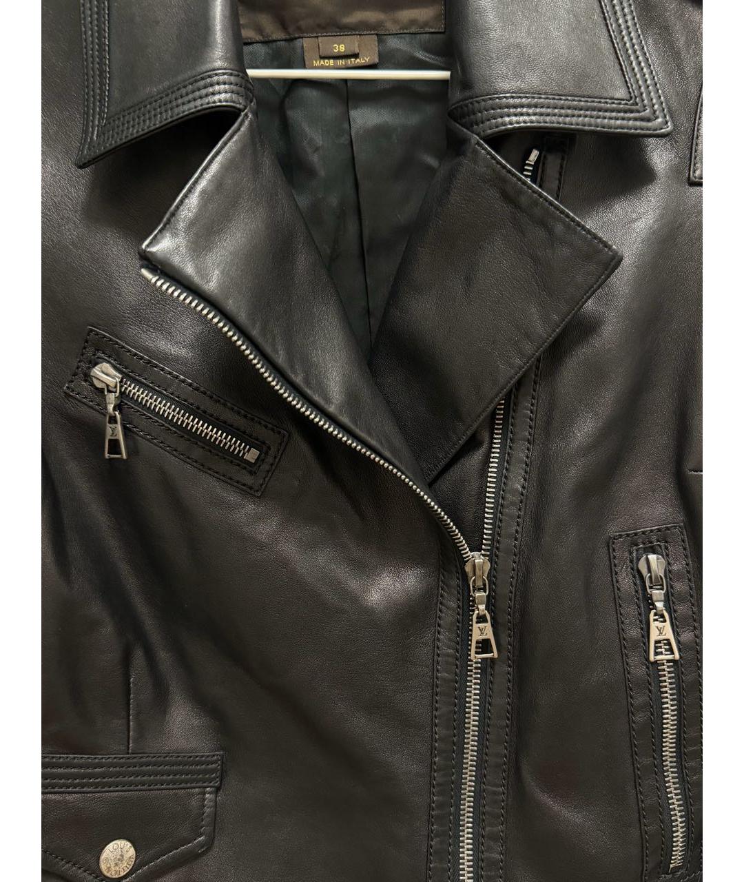 LOUIS VUITTON Черная кожаная куртка, фото 3