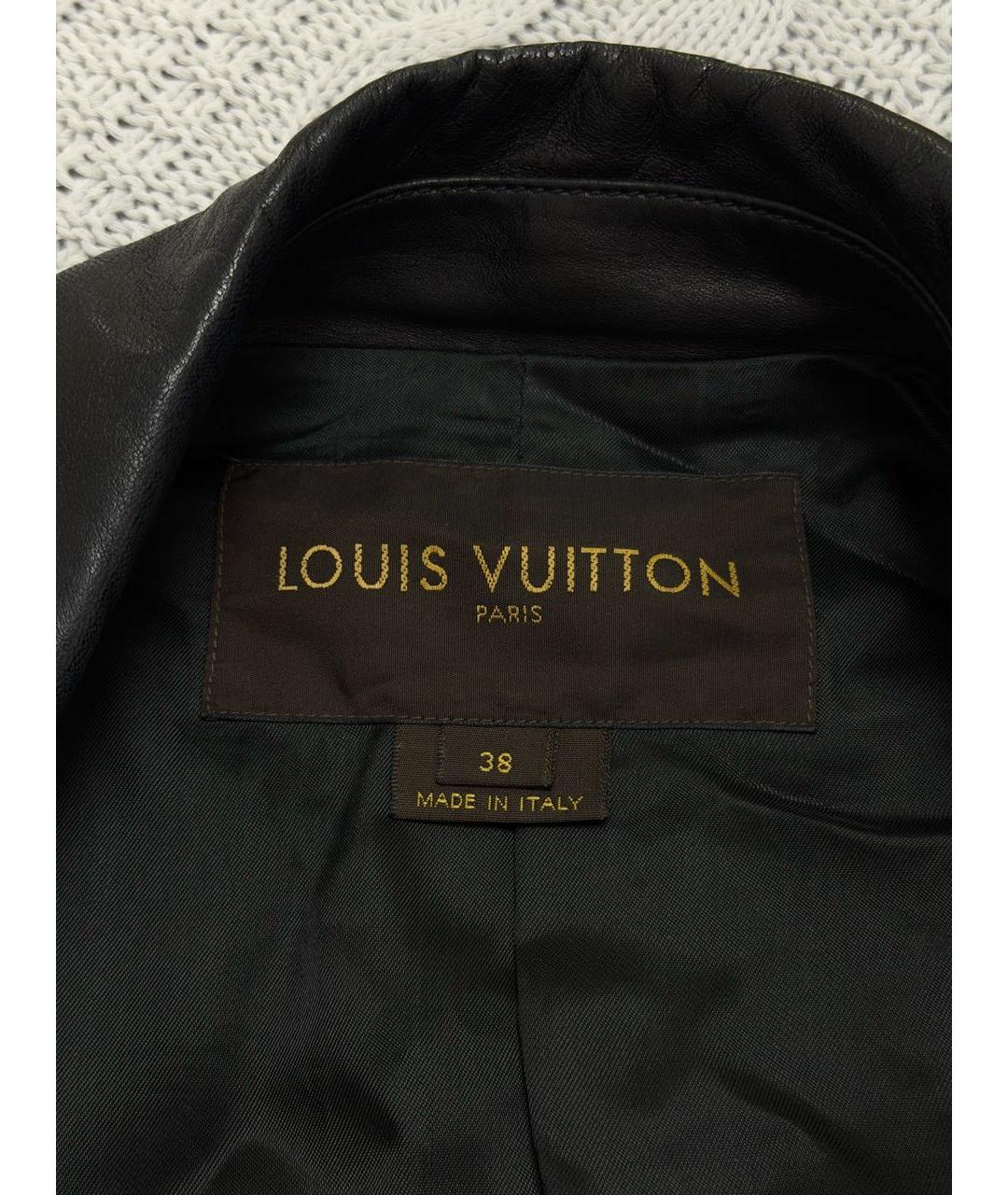 LOUIS VUITTON Черная кожаная куртка, фото 7