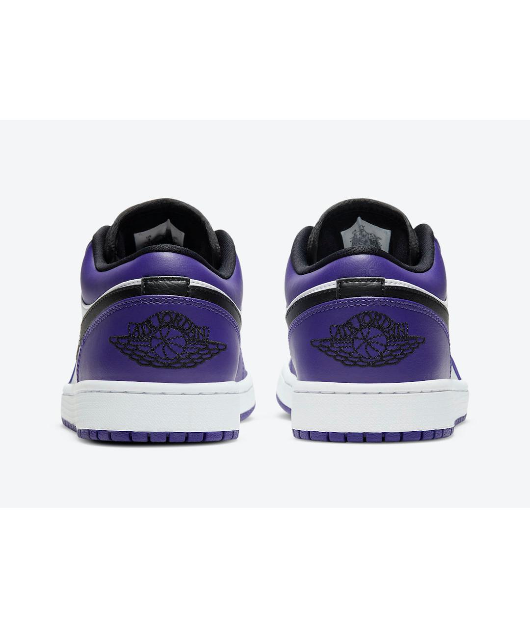 JORDAN Фиолетовые кожаные низкие кроссовки / кеды, фото 4