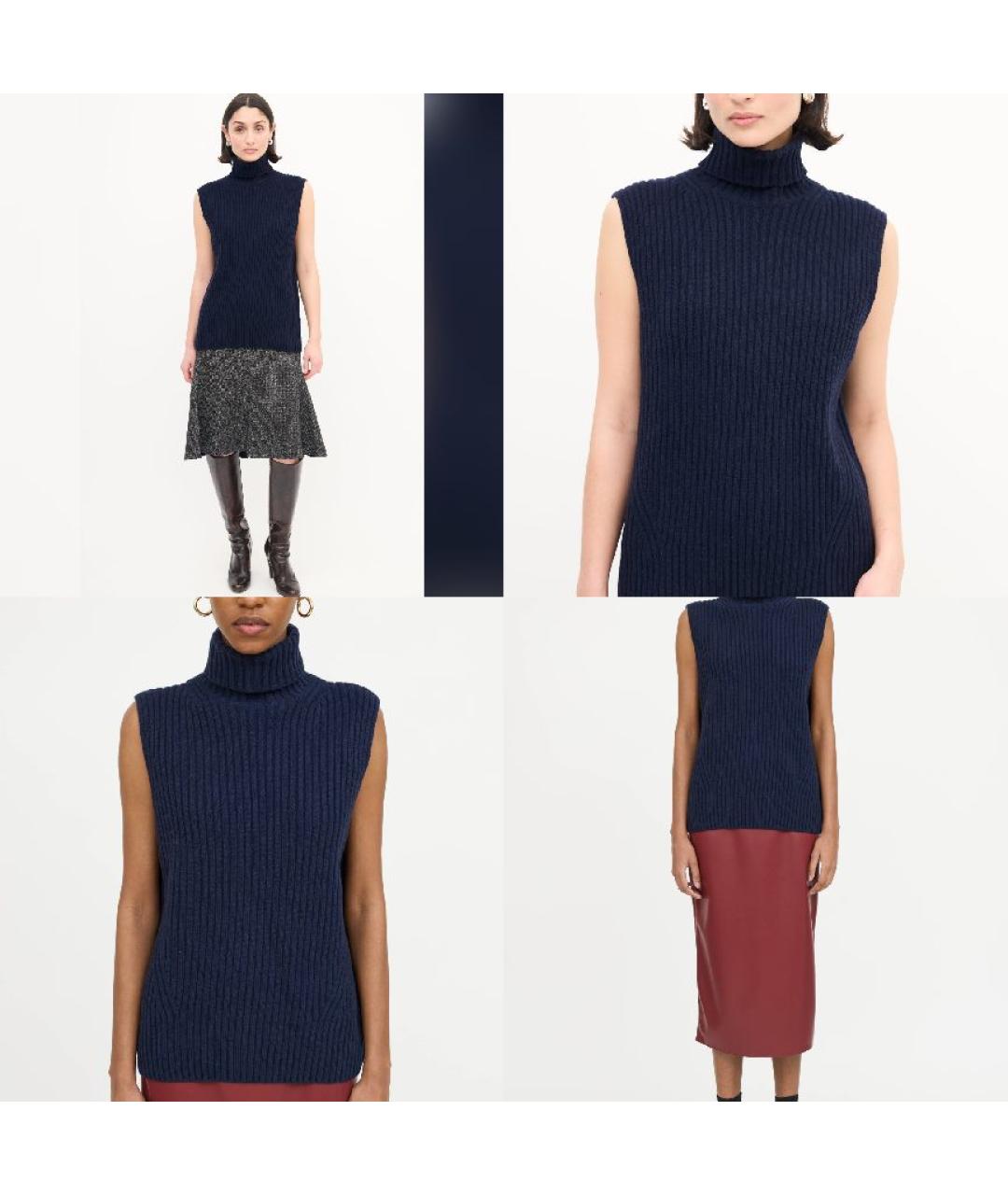 DRIES VAN NOTEN Темно-синяя шерстяная жилетка, фото 8