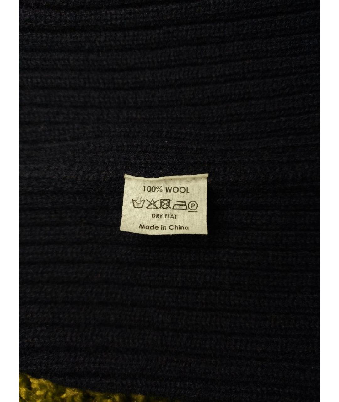 DRIES VAN NOTEN Темно-синяя шерстяная жилетка, фото 4