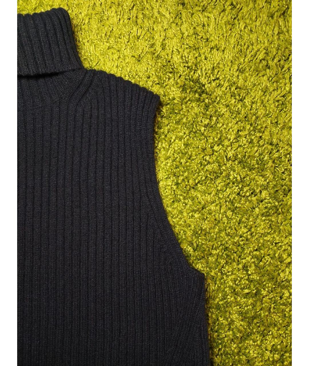 DRIES VAN NOTEN Темно-синяя шерстяная жилетка, фото 6