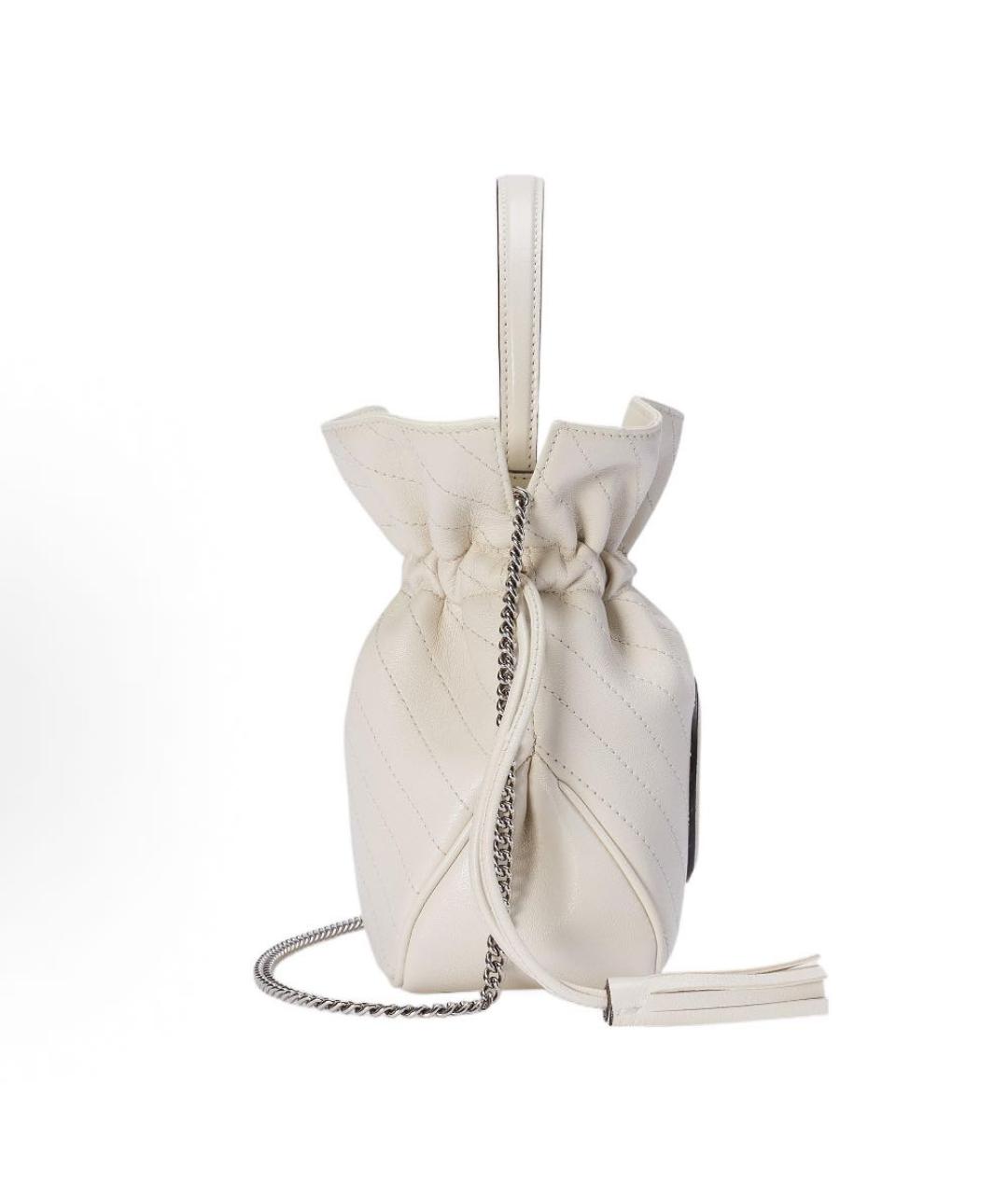 GUCCI Белая кожаная сумка через плечо, фото 6