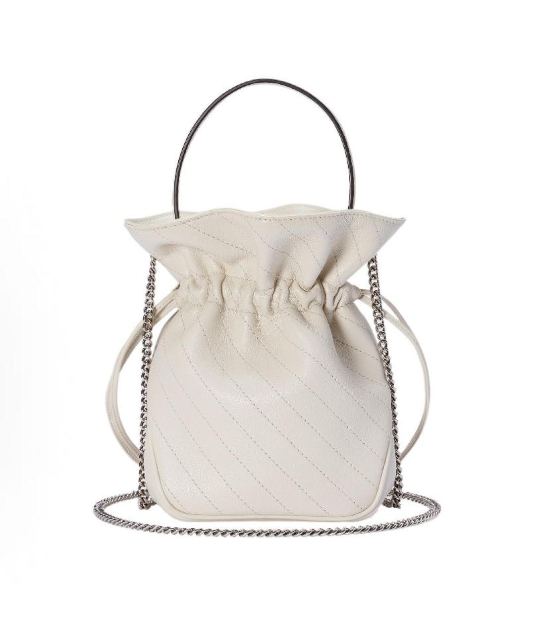 GUCCI Белая кожаная сумка через плечо, фото 5