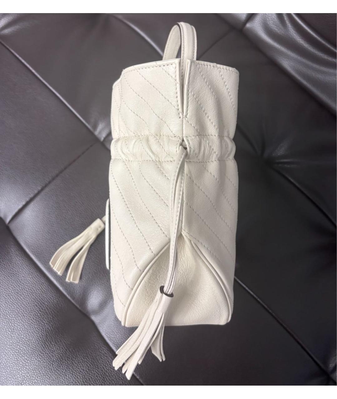 GUCCI Белая кожаная сумка через плечо, фото 3