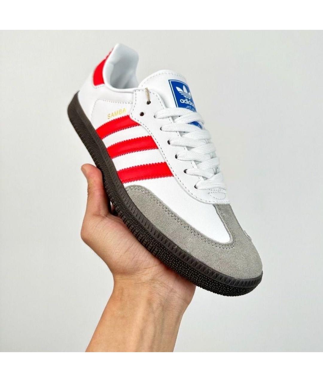 ADIDAS Белые кожаные кроссовки, фото 7