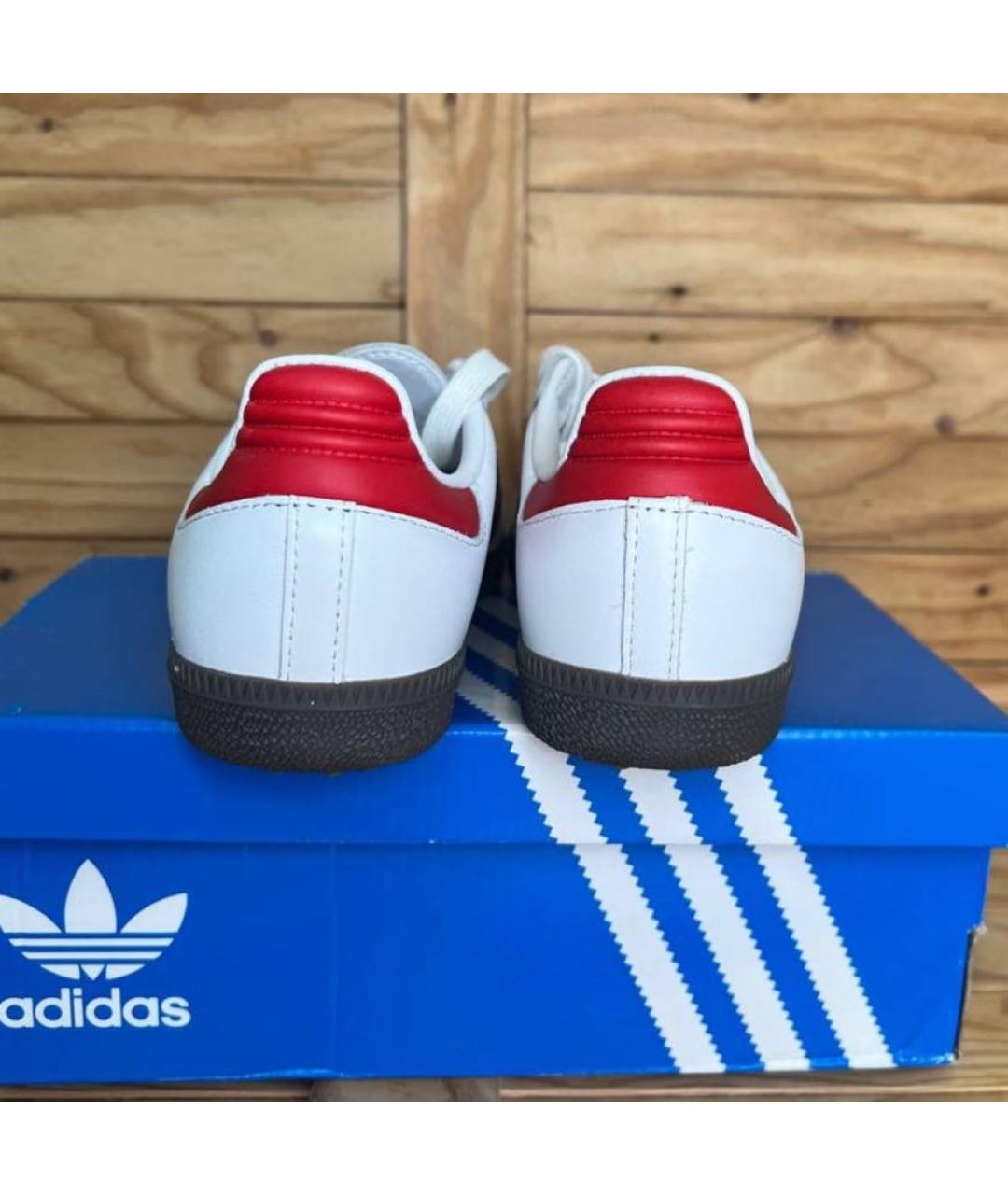 ADIDAS Белые кожаные кроссовки, фото 5