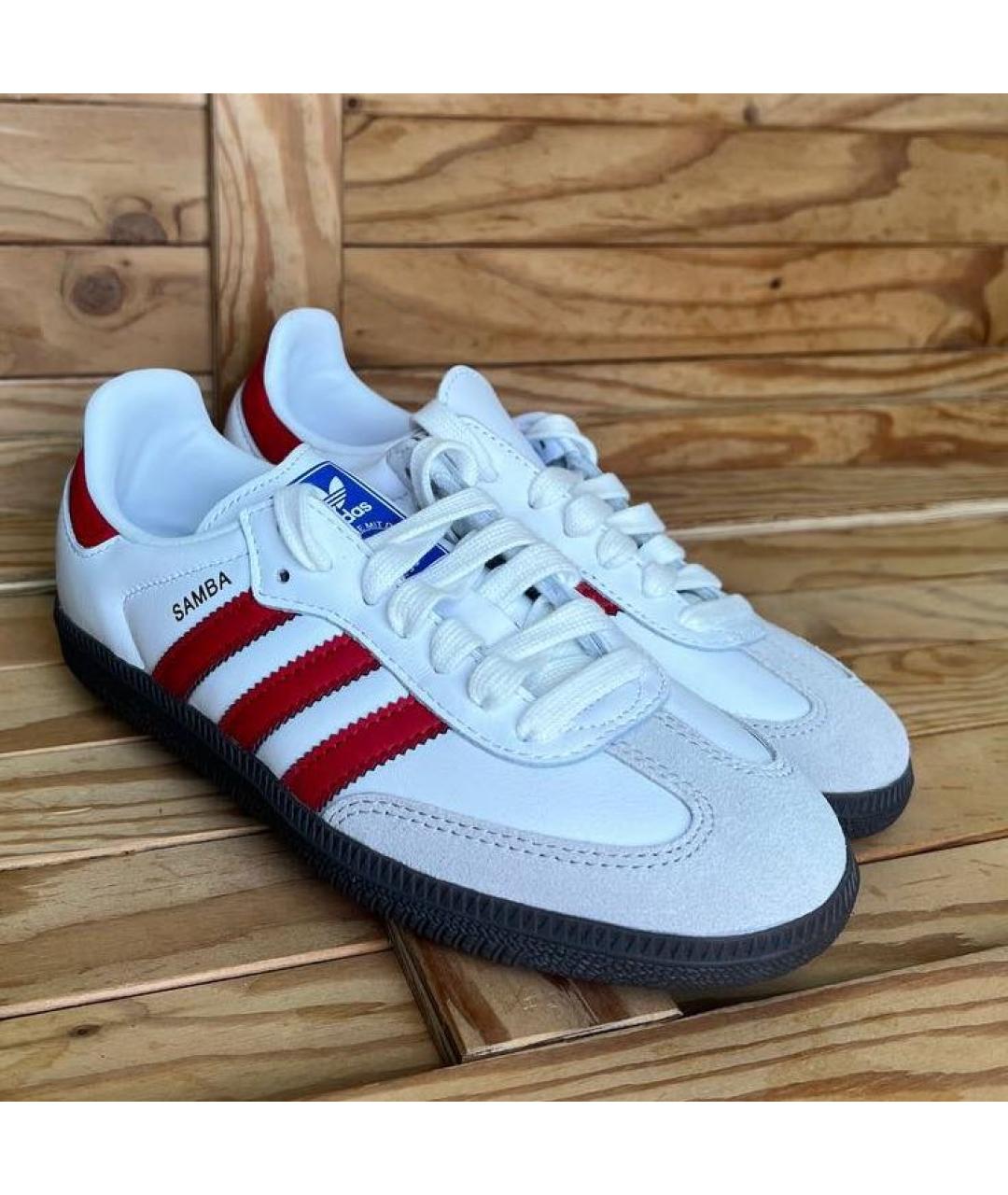 ADIDAS Белые кожаные кроссовки, фото 2