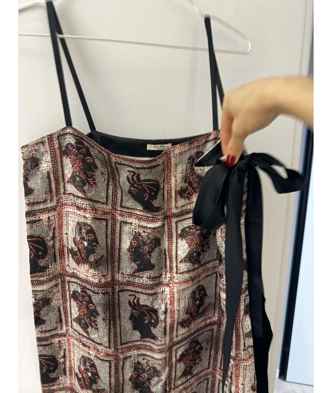 MIU MIU Черный вискозный сарафан, фото 5
