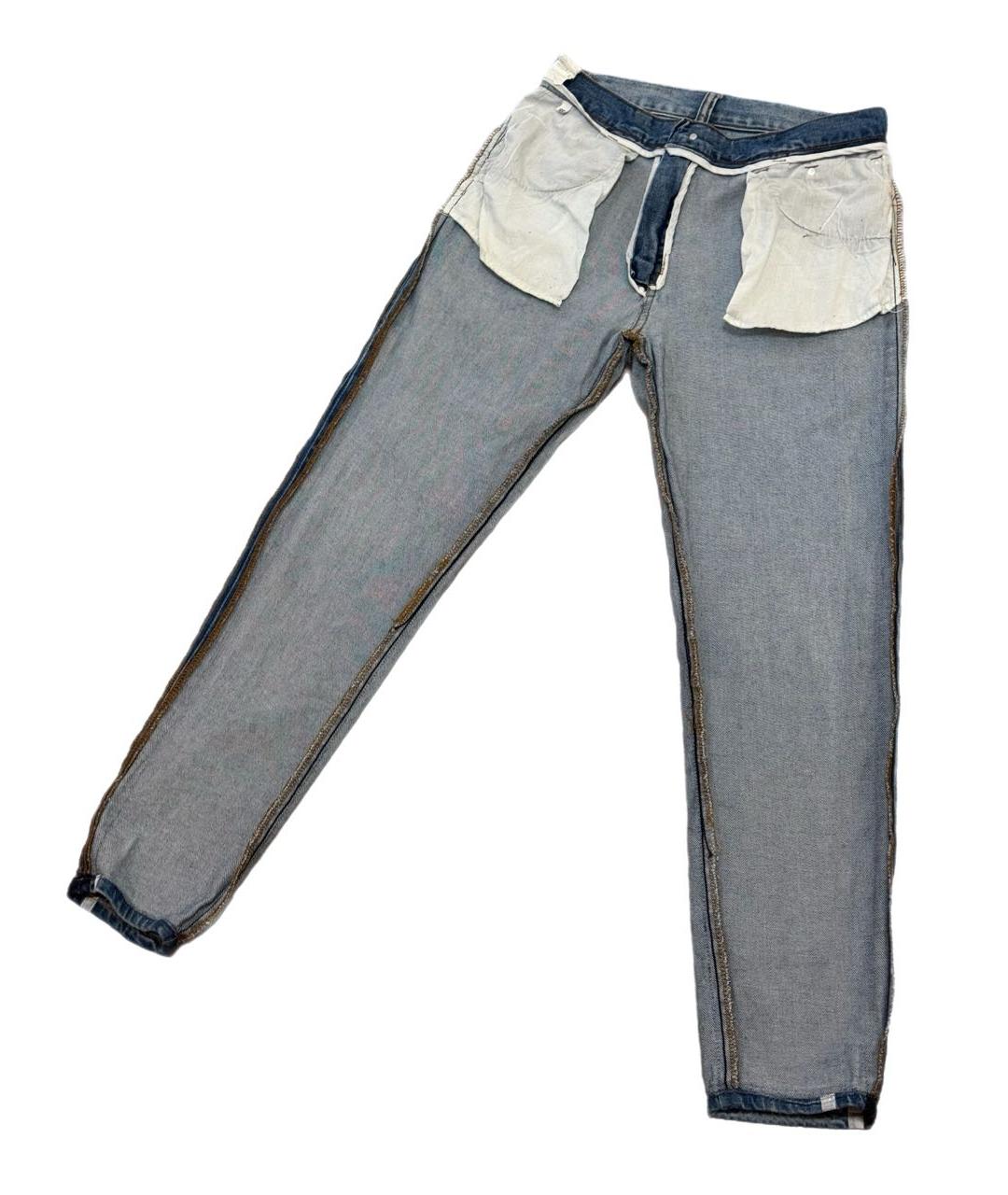 DOLCE&GABBANA Голубые хлопковые прямые джинсы, фото 6