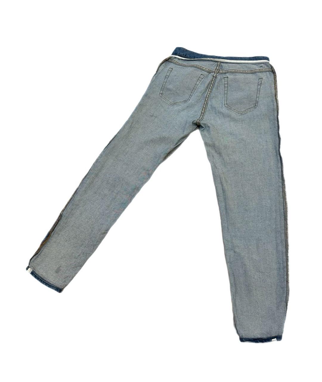 DOLCE&GABBANA Голубые хлопковые прямые джинсы, фото 5