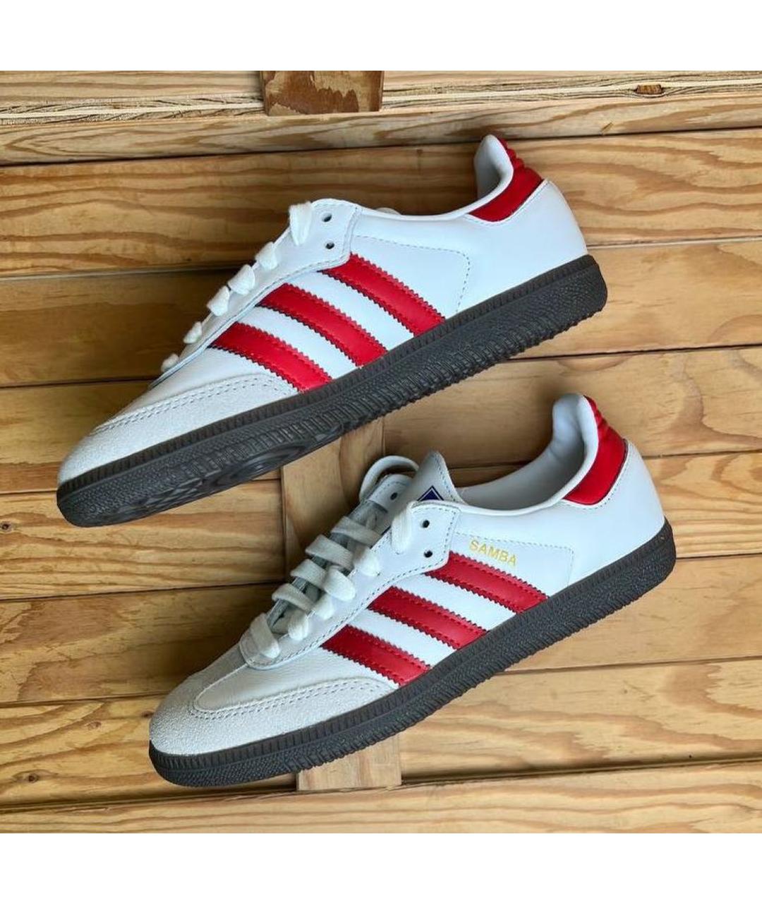 ADIDAS Белые кожаные кеды, фото 3