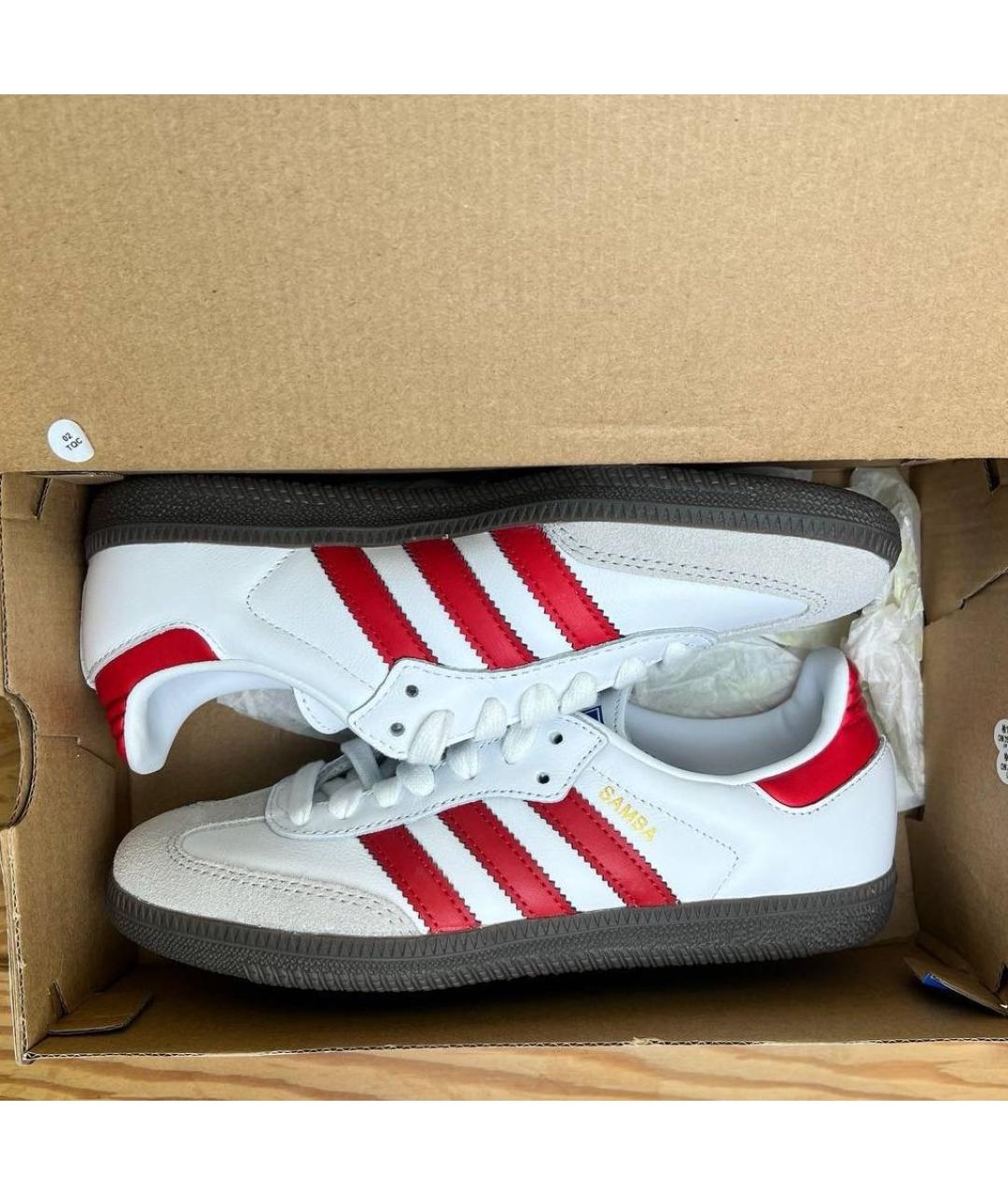 ADIDAS Белые кожаные кеды, фото 4