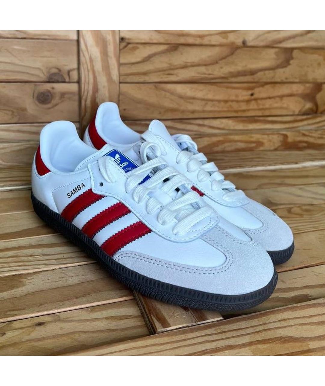 ADIDAS Белые кожаные кеды, фото 2