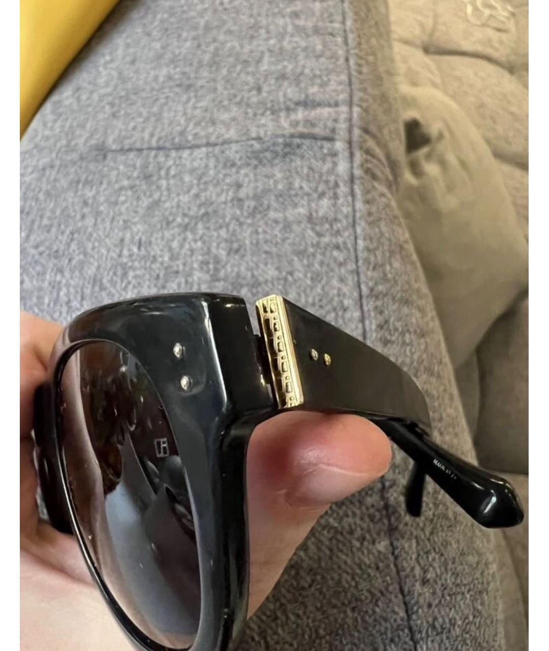 LINDA FARROW Черные пластиковые солнцезащитные очки, фото 3