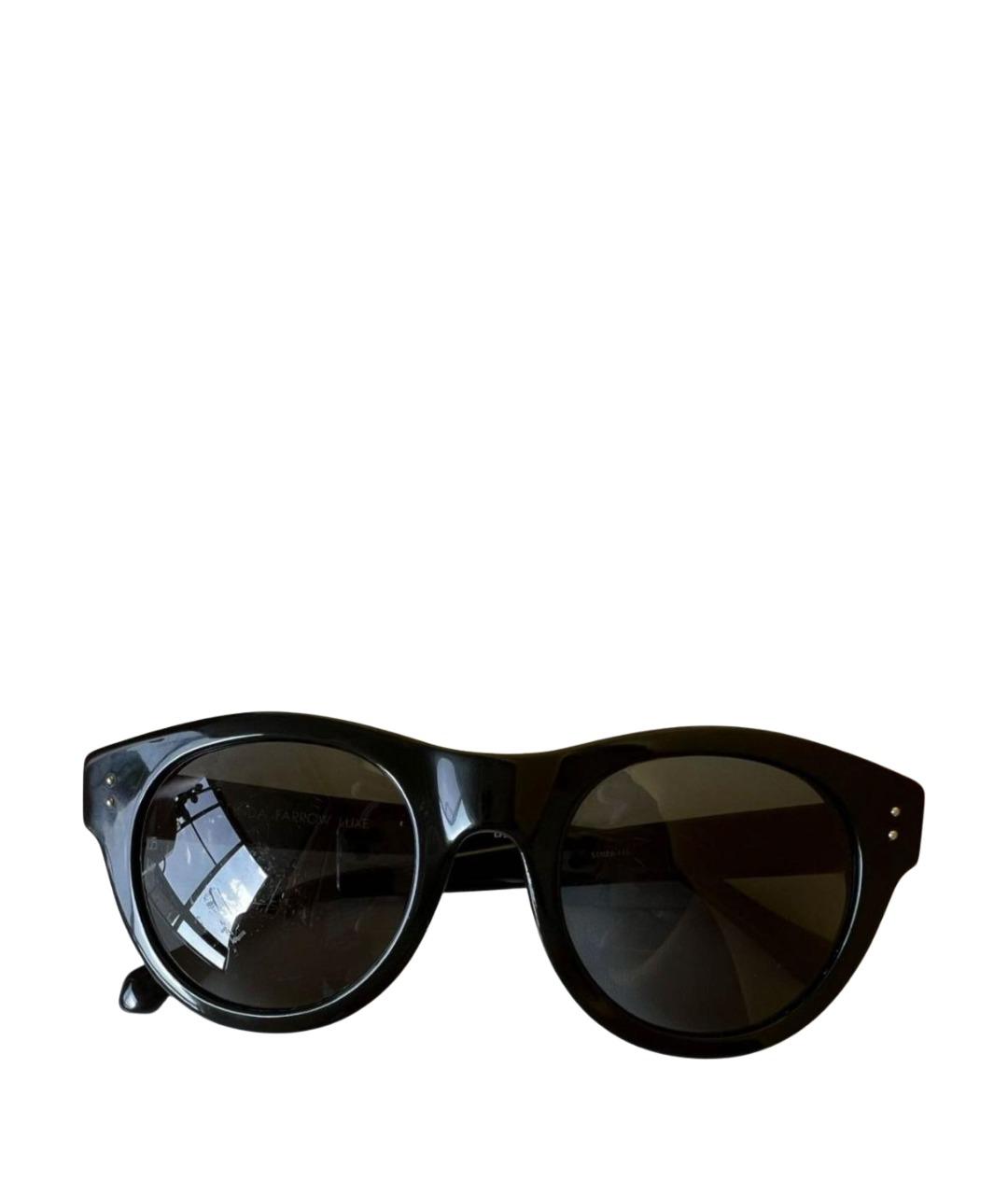 LINDA FARROW Черные пластиковые солнцезащитные очки, фото 1