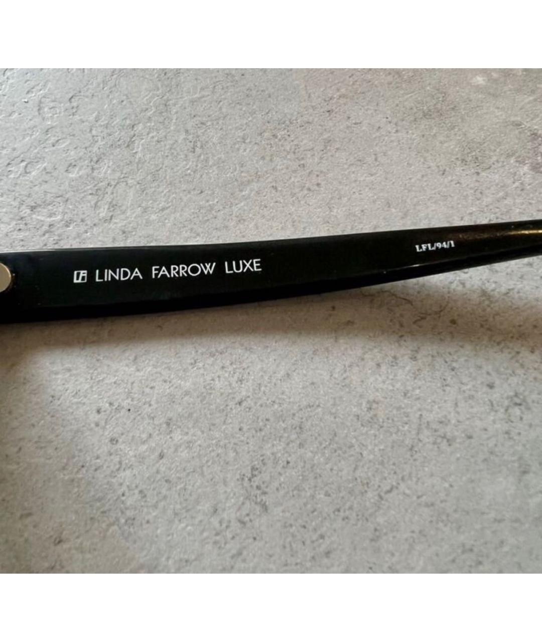 LINDA FARROW Черные пластиковые солнцезащитные очки, фото 5