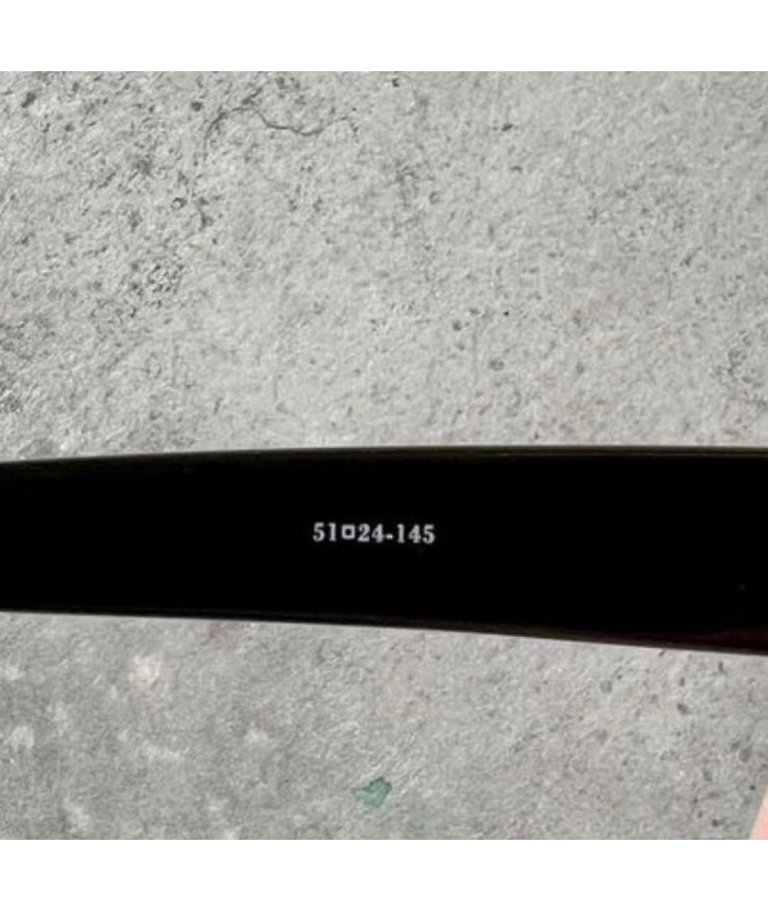 LINDA FARROW Черные пластиковые солнцезащитные очки, фото 4