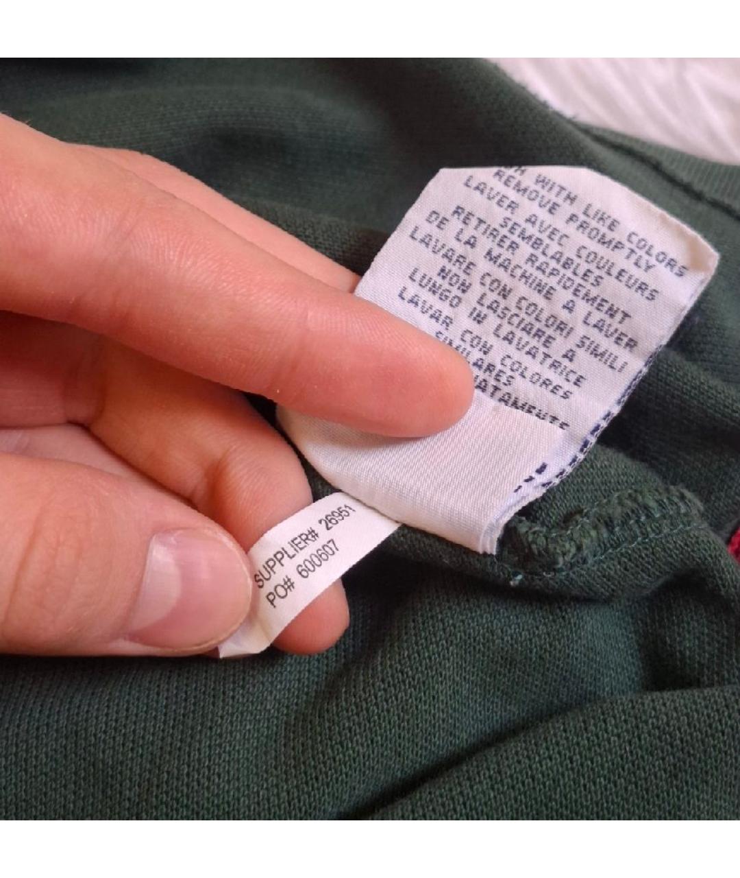 POLO RALPH LAUREN Зеленые хлопковое поло с коротким рукавом, фото 3