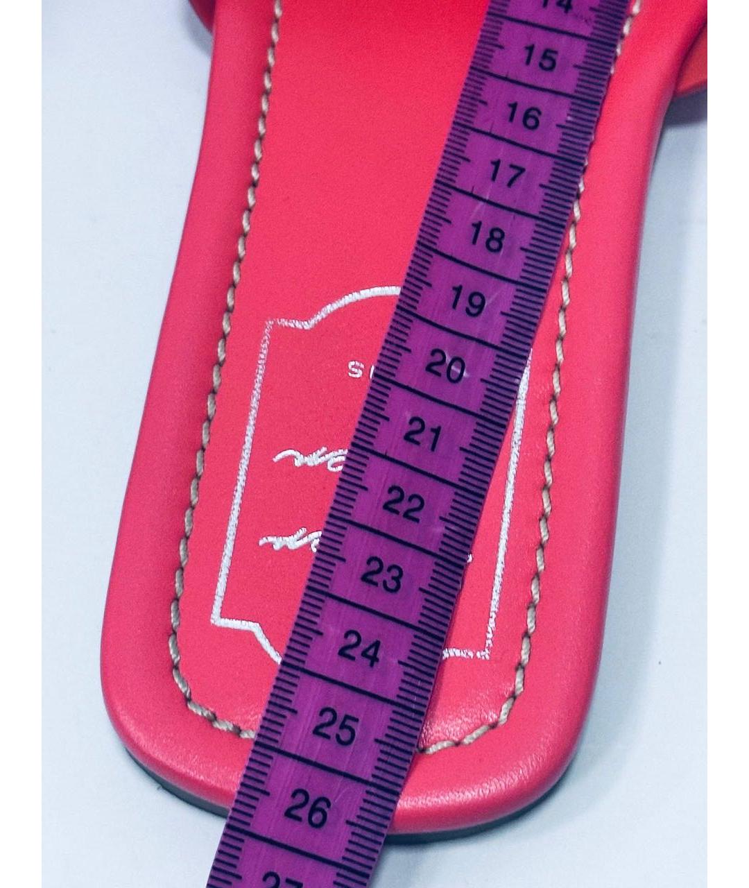 ROGER VIVIER Коралловые кожаные босоножки, фото 5