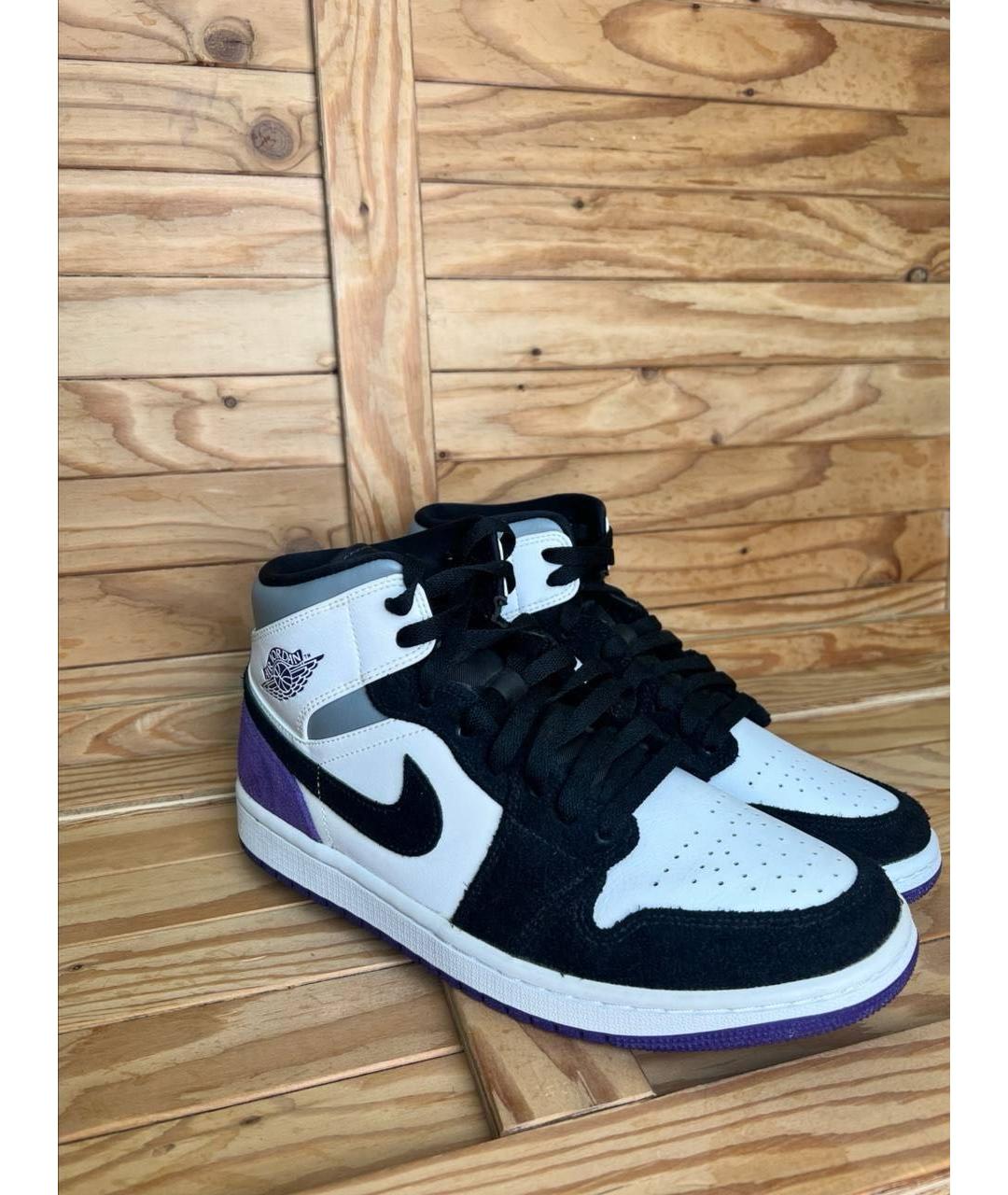 NIKE Белые кожаные высокие кроссовки / кеды, фото 2