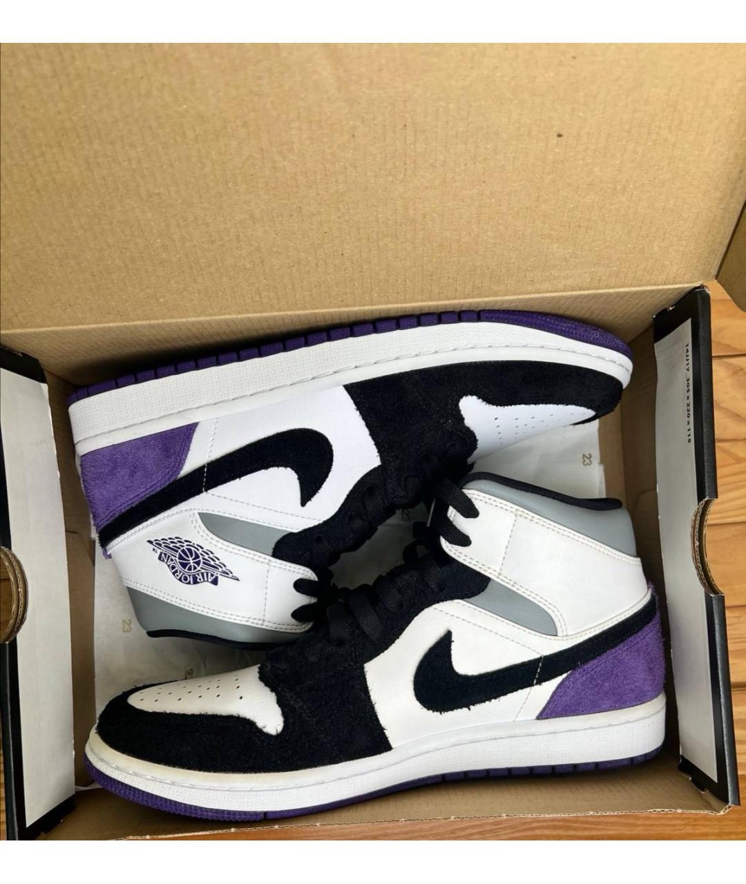 NIKE Белые кожаные высокие кроссовки / кеды, фото 4