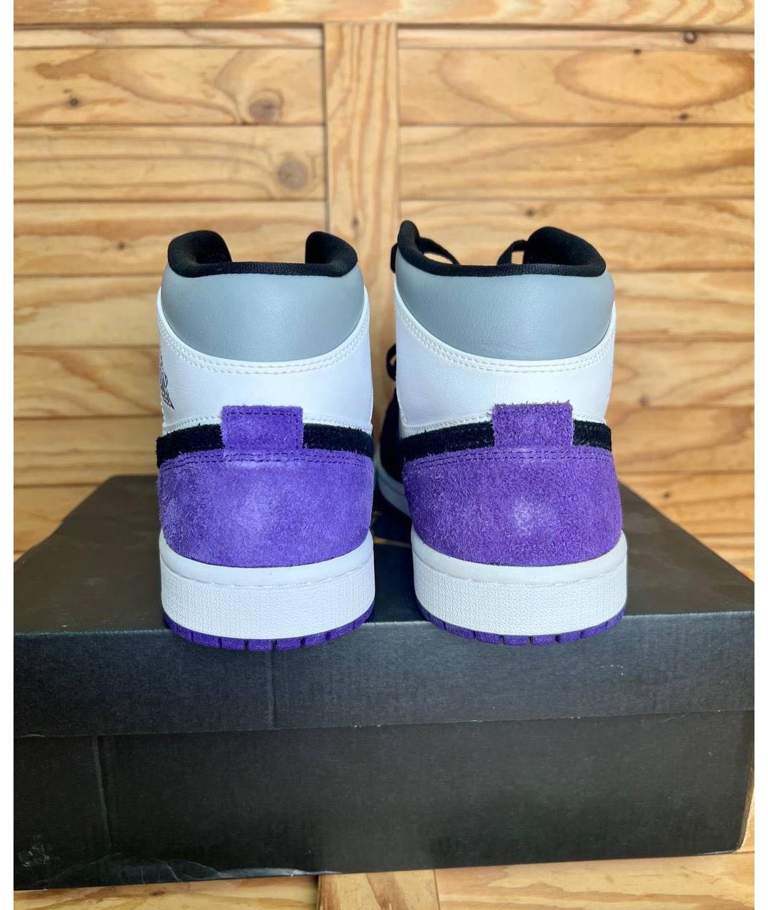 NIKE Белые кожаные высокие кроссовки / кеды, фото 5