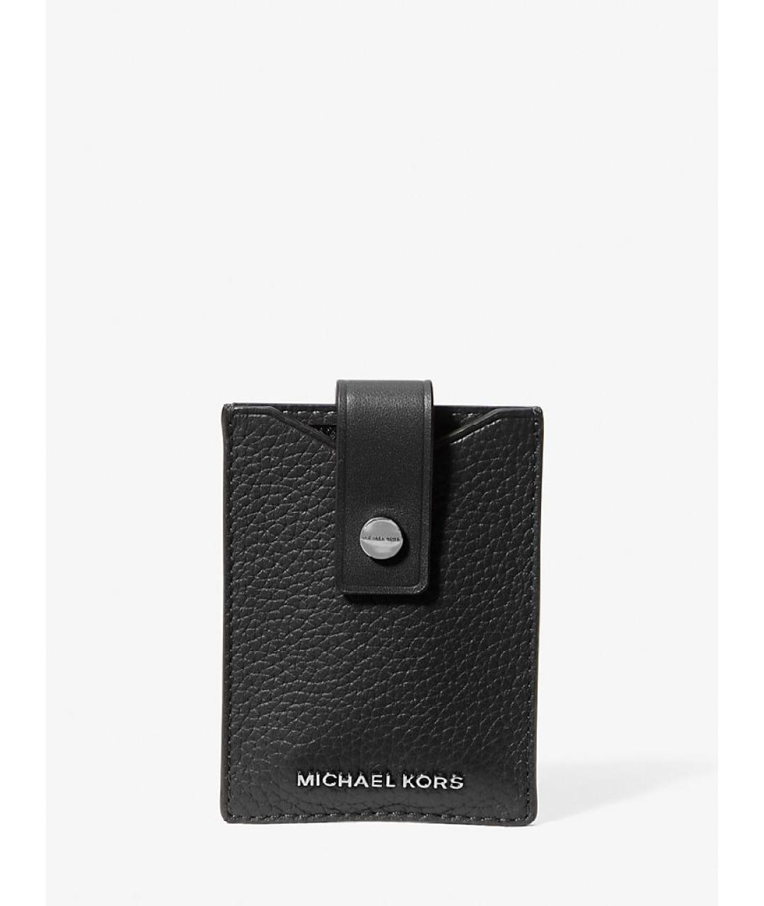 MICHAEL KORS Черный кожаный кардхолдер, фото 5
