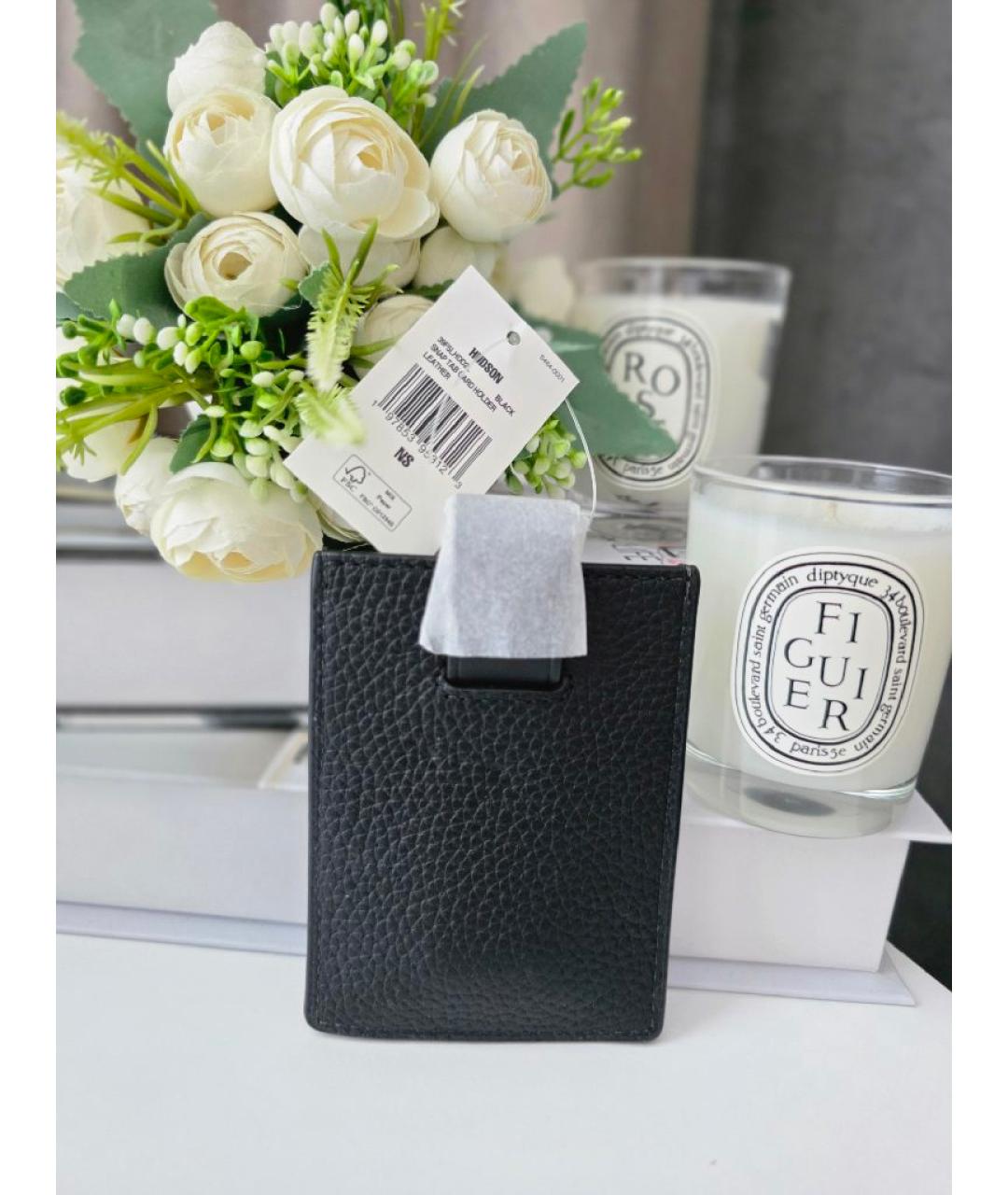 MICHAEL KORS Черный кожаный кардхолдер, фото 4