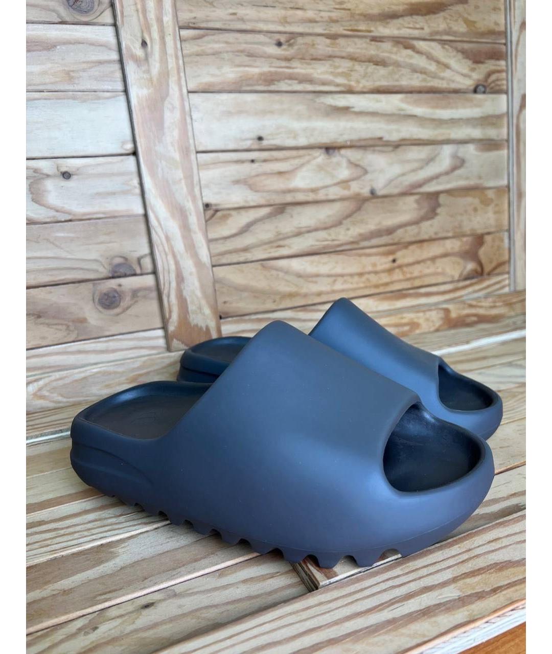 ADIDAS Черные резиновые шлепанцы, фото 3