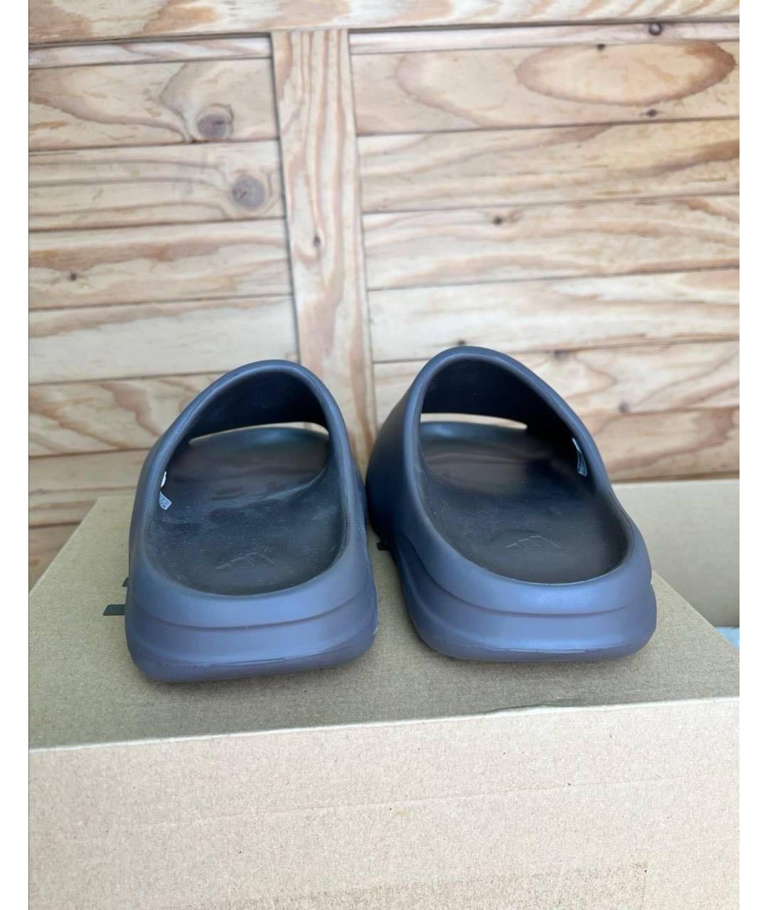 ADIDAS Черные резиновые шлепанцы, фото 4