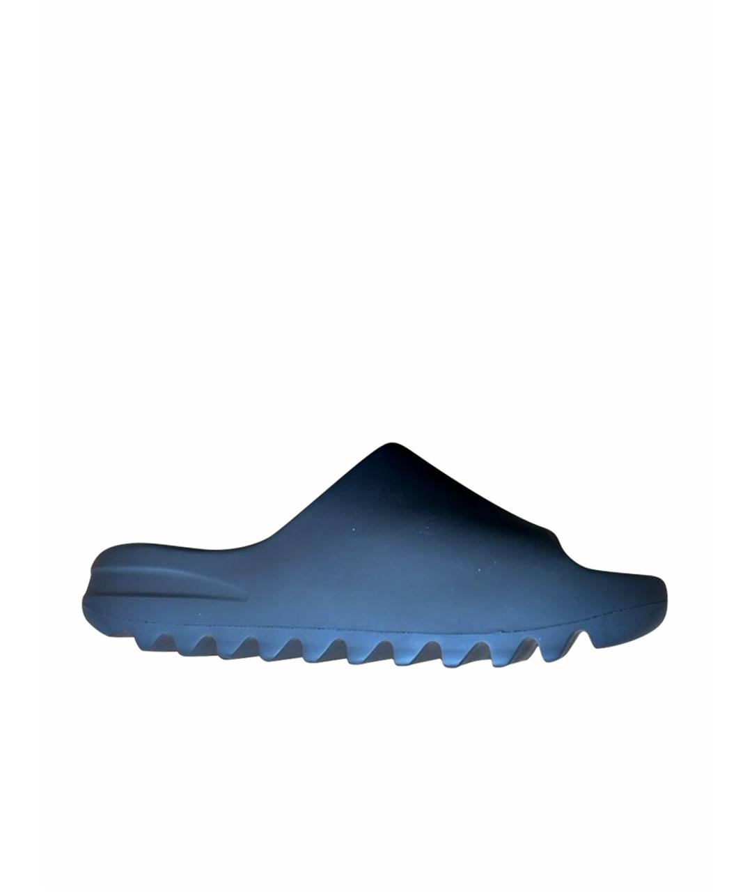 ADIDAS Черные резиновые шлепанцы, фото 1