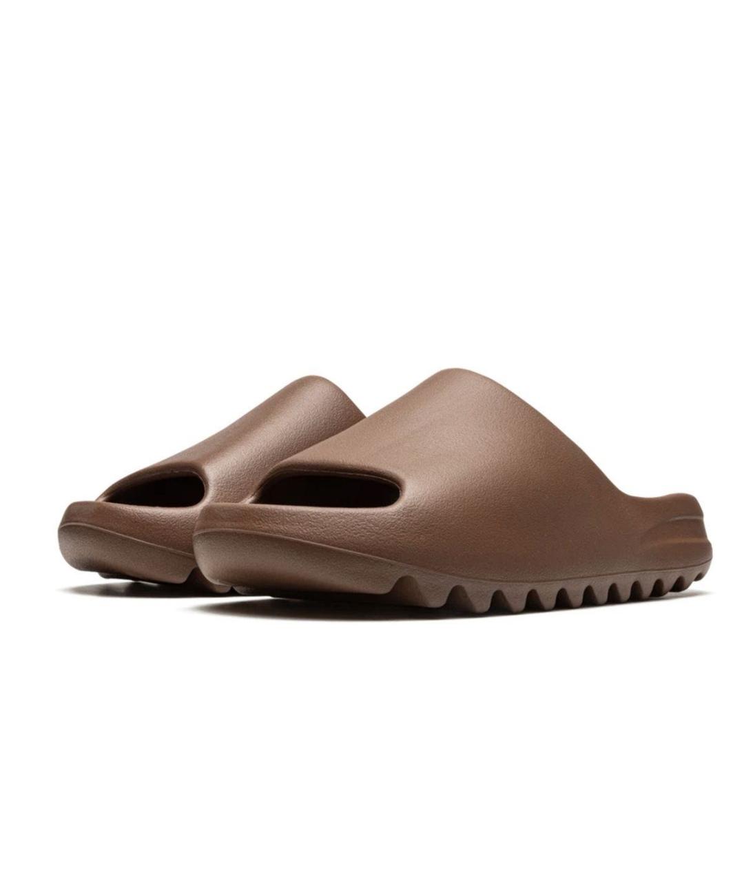 ADIDAS Коричневые резиновые шлепанцы, фото 2