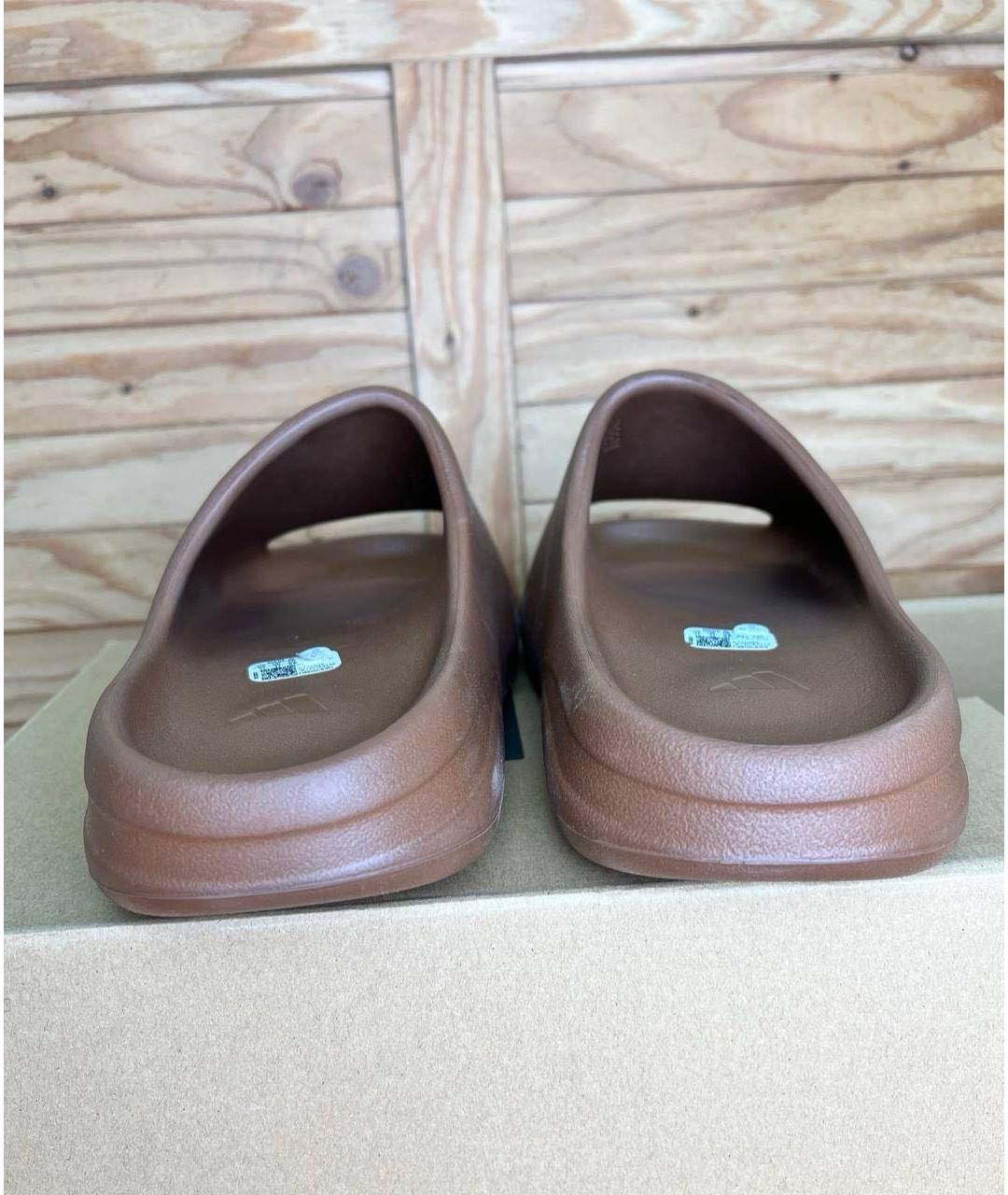 ADIDAS Коричневые резиновые шлепанцы, фото 6