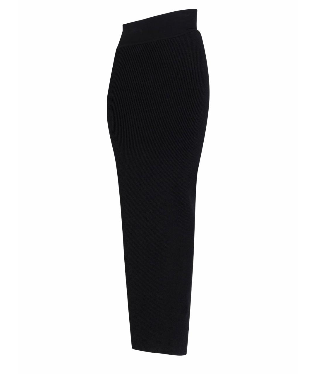 RICK OWENS Черная кашемировая юбка макси, фото 1