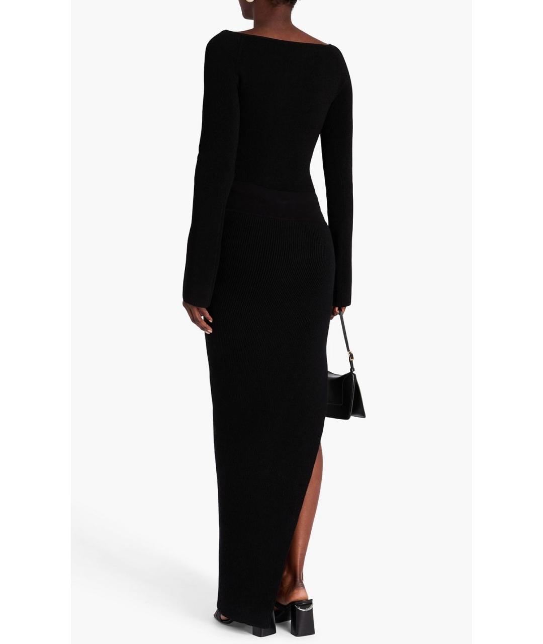 RICK OWENS Черная кашемировая юбка макси, фото 3