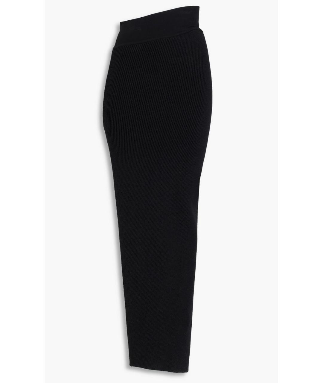 RICK OWENS Черная кашемировая юбка макси, фото 4