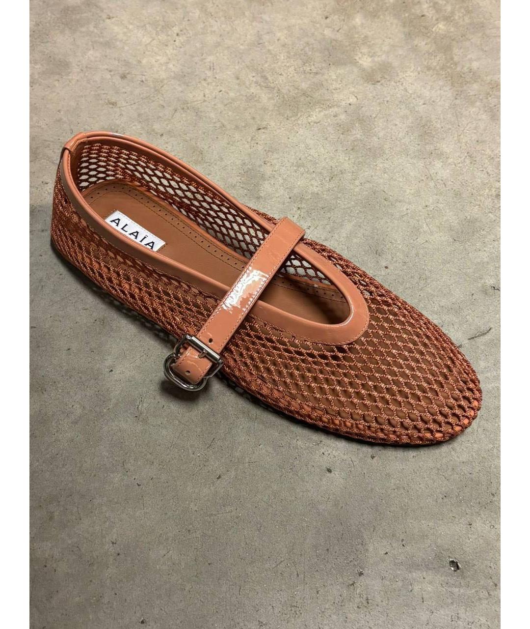 ALAIA Розовые балетки из лакированной кожи, фото 2