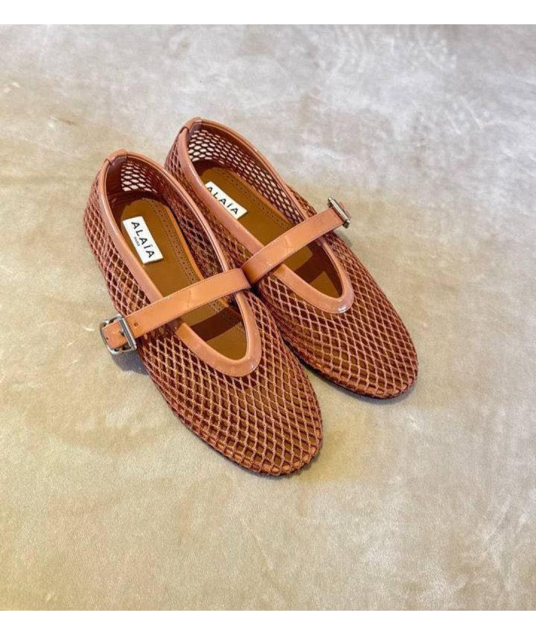 ALAIA Розовые балетки из лакированной кожи, фото 6