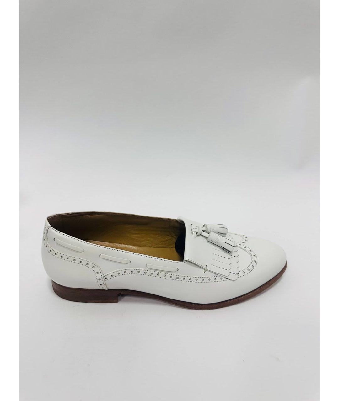 CELINE Белые кожаные лоферы, фото 9