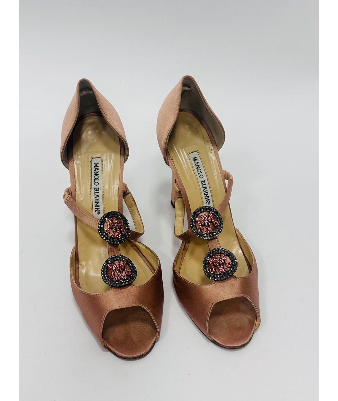 MANOLO BLAHNIK Коричневые босоножки, фото 2